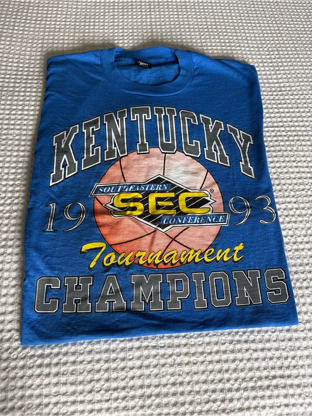 Vintage 1993 Kentucky SEC Tournament Champions Graphic Tee single stitch rare